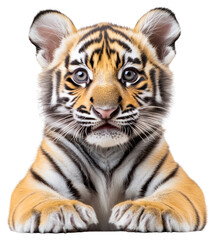 Obraz premium PNG Baby tiger wildlife animal mammal.
