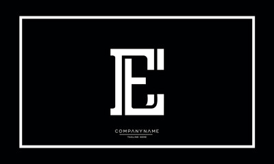 Obraz premium Alphabet letters E or EE Logo vector icon 