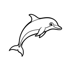 dolphin isolated on white background