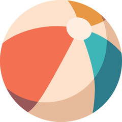 Colorful beach ball vector illustration