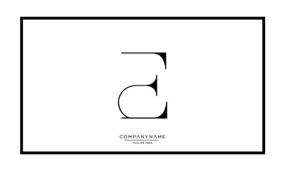 Alphabet letters E or EE Logo vector icon 