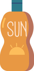 Suntan cream package vector illustration