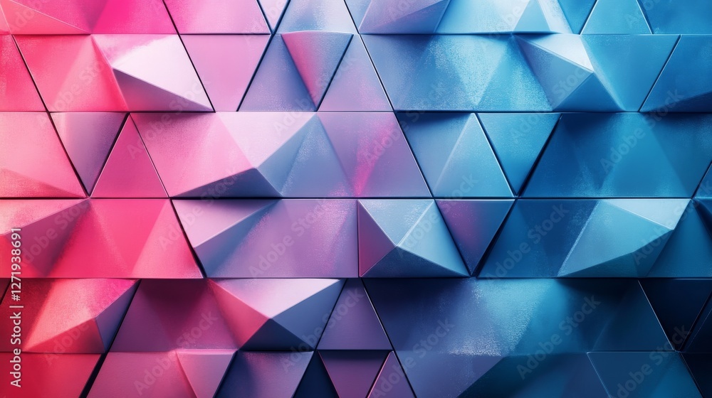 Poster abstract background displaying a geometric arrangement of triangular shapes