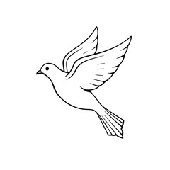 Obraz premium dove of peace vector illustration
