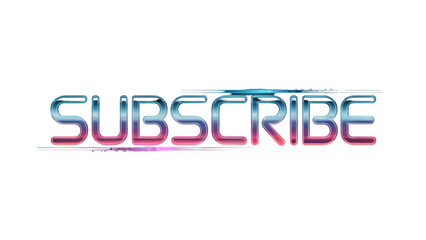 Retro subscribe text graphic, dynamic design Transparent Background