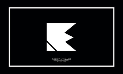 Alphabet letters E or EE Logo vector icon 