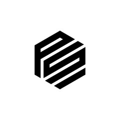 psi initials hexagon logo