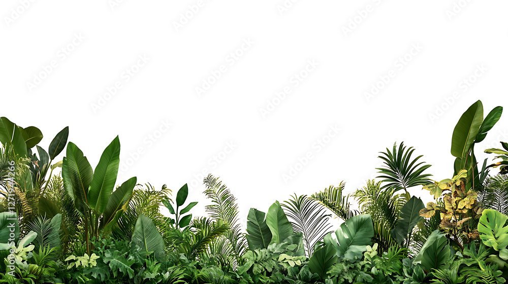 Canvas Prints PNG Jungle border nature backgrounds vegetation.