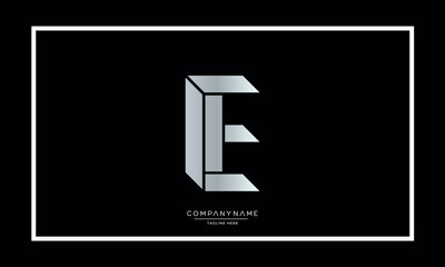 Alphabet letters E or EE Logo vector icon 