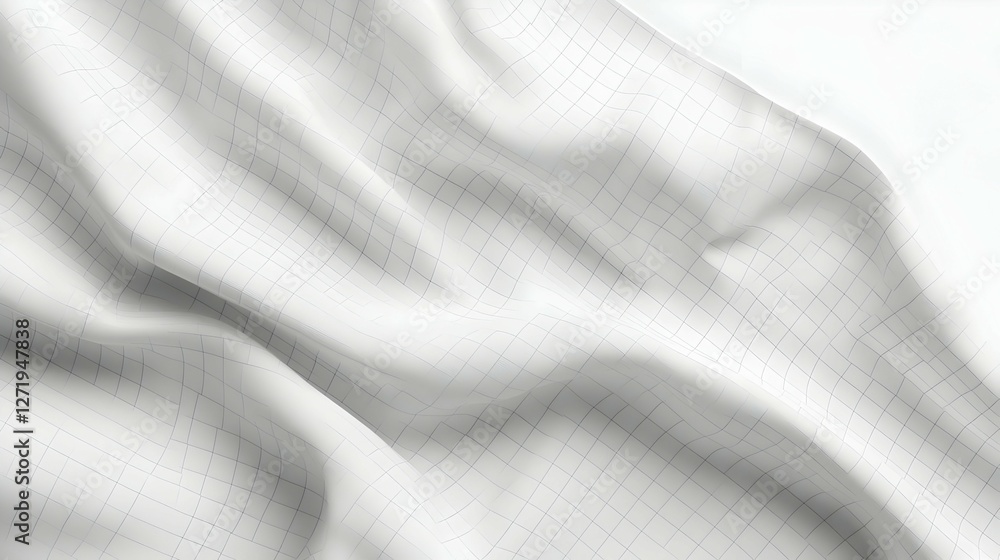 Aufkleber white fabric draped texture with subtle dot pattern