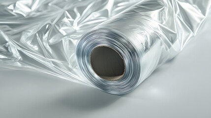 White transparent plastic film wrap texture 