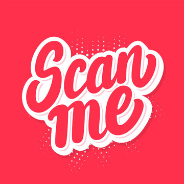 Scan Me Vector Typography Baneer.