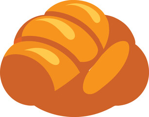  Brioche bread in France illustration