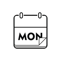 calender icon, monday icon with white background