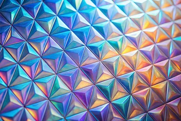 Iridescent Triangular Holography Futuristic Pastel Textures for Abstract Design.