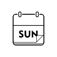 calender icon, sunday icon with white background