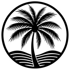 silhouette of palm tree