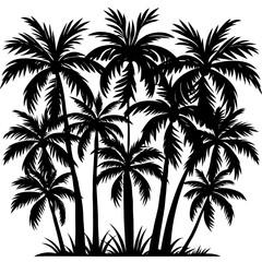 palm tree silhouettes