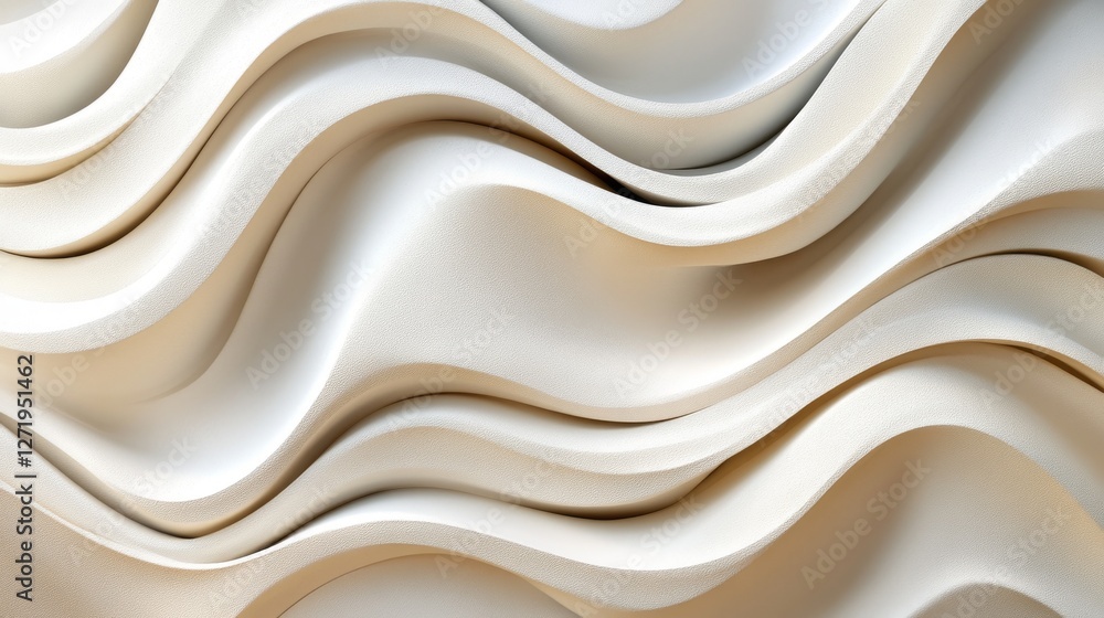 Poster abstract creamy waves create a flowing and fluid texture