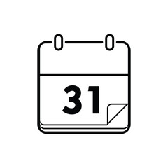 calendar icon isolated on white background