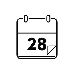 calendar icon isolated on white background