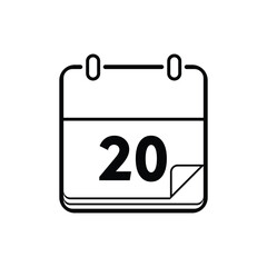 calendar icon isolated on white background