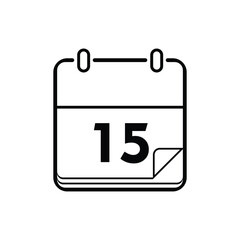 calendar icon isolated on white background