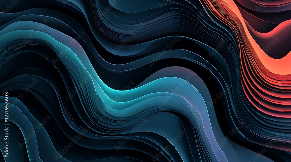 Poster minimalistic glowing gradient with smooth transitions, modern and sleek design for creative projects