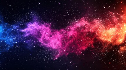 Cosmic Nebula: A Symphony of Pink, Blue, and Orange Hues