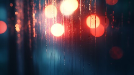 Tense crime scene lighting with blurred red and blue lights for dramatic and suspenseful visuals