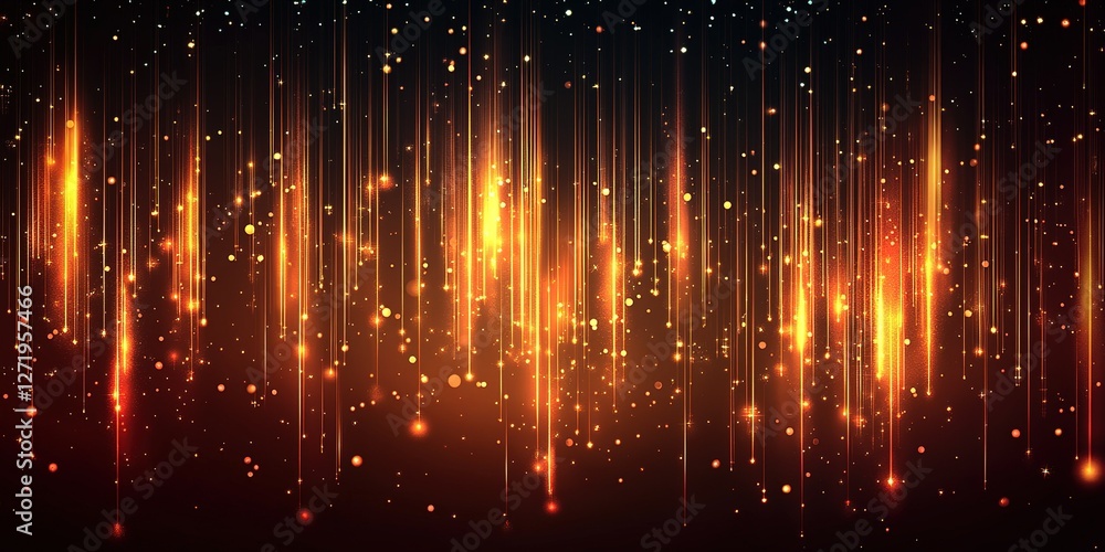Poster colorful abstract light patterns illuminate the dark background creating a vibrant digital visual di