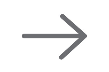 Straight pointed arrow icon. Black arrow pointing to the right. Black direction pointer