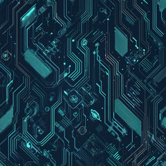 Abstract technology background. . Oil paint illustration.