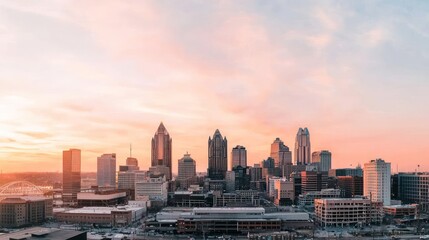 City Skyline at Sunset