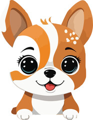 Baby Dog Illustration vector design, Dog Logo and Icon Design, Dog Illustration vector design