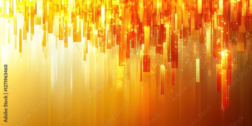 Poster colorful abstract background with vertical lines and sparkles conveying energy and warmth during a f