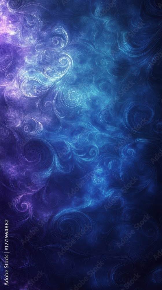 Aufkleber swirling abstract patterns transition from purple to blue in gradient