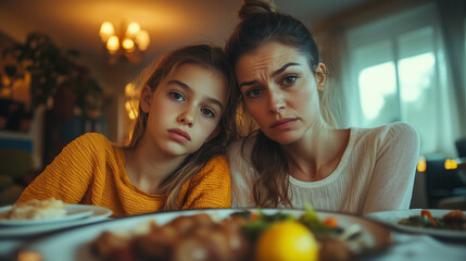Silent Tension at Family Dinner