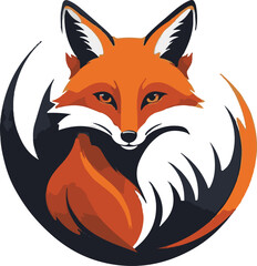 Obraz premium Colorful Fox vector design, Fox logo and icon Design, Fox Illustration vector design