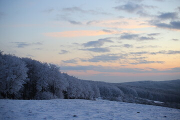 winter landscape moravia czechia