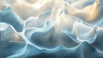 Fototapeta premium Abstract wavy fabric texture with soft flowing folds