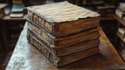 Antique books library table, aged, history, research