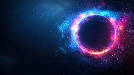 Naklejka premium Futuristic digital abstract background with glowing effects virtual space