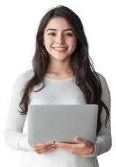 Fototapeta premium PNG Teen Woman Using Laptop laptop smile woman.
