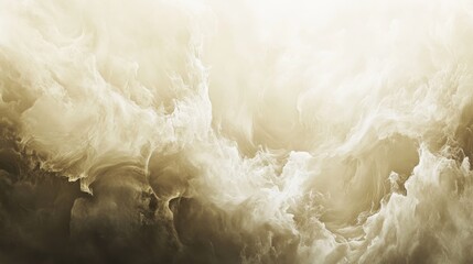 Dramatic swirling clouds filled with light and shadows