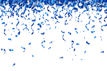 PNG Blue confetti falling background blue celebration.