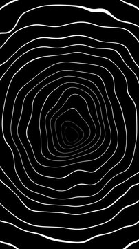 Loop Vertical Animation of abstract white circle, 4K