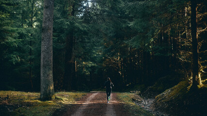 runner in the woods