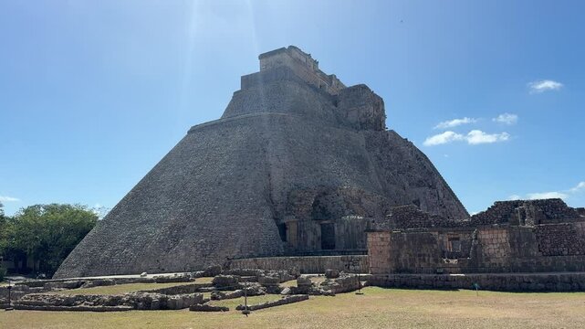 historical ruins of the mayans of uxmal in m&eacute;rida yucatan mexicoe