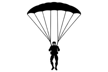 paragliding in the sky